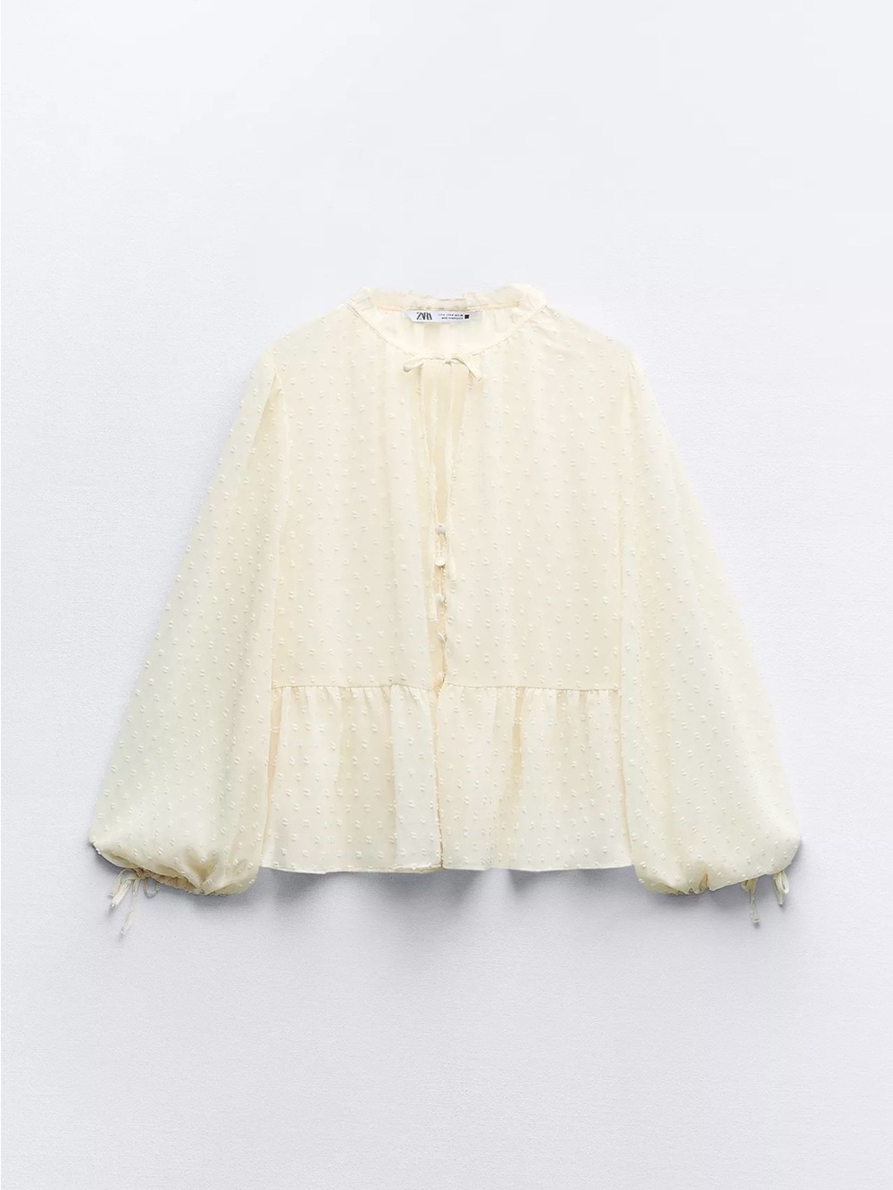 Zara Swiss Dot Blouse